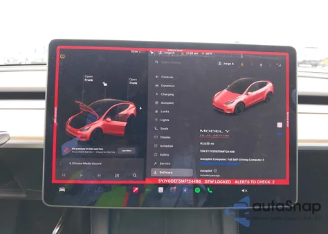 2021 Tesla Model Y Performance Dual Motor All-Wheel Drive из США, поврежденный, VIN 5YJYGDEF5MF124498
